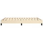 vidaXL Cadre de lit à ressorts crème 140x190 cm tissu