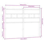 vidaXL Tête de lit de remplacement chêne marron 120 cm acier et bois d'ingénierie
