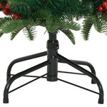 vidaXL Sapin de Noël artificiel avec pommes de pin et baies 120 cm