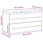 vidaXL Meuble de Lavabo de Salle de Bain avec tiroir 2 Pièces Bois Ancien