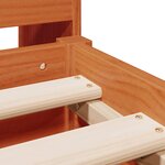 vidaXL Lit bibliothèque sans matelas cire marron 180x200 cm pin massif