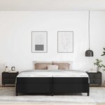 vidaXL Cadre de lit avec matelas Noir 200 x 200 cm Faux cuir