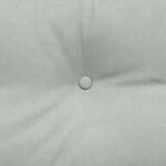 vidaXL Coussin de Dos Gris clair 200 x 24 x 50 cm Velours