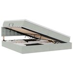 vidaXL Lit de rangement LED avec matelas Gris clair 200 x 200 cm