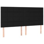 vidaXL Tête de lit Noir 200x5x118/128 cm Tissu