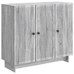 vidaXL Buffet Sonoma gris 89 x 34 5 x 80 cm Bois d'ingénierie