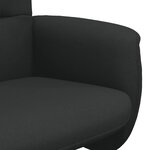 vidaXL Fauteuil inclinable avec repose-pied noir tissu