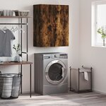 vidaXL Armoire murale chêne fumé 69 5x34x90 cm