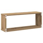 vidaXL Étagères cube murales 4 Pièces chêne artisanal 60x15x23 cm