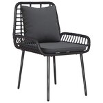 vidaXL Ensemble de salle à manger pour jardin 3 Pièces Noir et anthracite