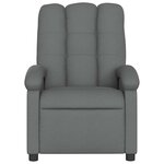 vidaXL Fauteuil inclinable électrique Gris foncé Tissu