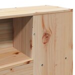 vidaXL Lit bibliothèque sans matelas 150x200 cm bois massif de pin