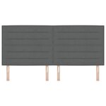 vidaXL Tête de Lit LED Design Lignes Gris Foncé 100 cm Tissu