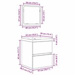 vidaXL Ensemble de mobilier de salle de bain 3 Pièces Chêne Noir et Blanc