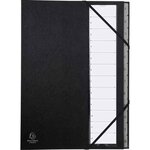 Trieur rigide Ordonator numerique dos extensible 12 compartiments 1 à 12 - Noir x 12 EXACOMPTA
