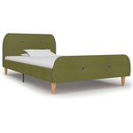 vidaXL Cadre de lit Vert Tissu 90 x 200 cm
