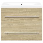 vidaXL Ensemble de meubles de salle de bain 2 Pièces chêne sonoma