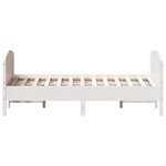 vidaXL Cadre de lit sans matelas blanc 140x190 cm bois de pin massif