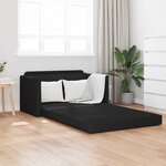 vidaXL Canapé-Lit 110cm Noir tissu