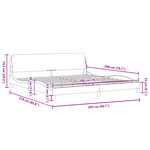 vidaXL Cadre de lit sans matelas blanc 200x200 cm similicuir