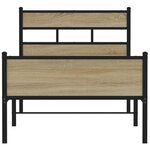 vidaXL Cadre de lit sans matelas chêne sonoma 90x200 cm