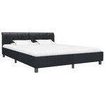 vidaXL Cadre de lit Noir Similicuir 180x200 cm