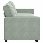 vidaXL Canapé à 3 places Gris clair 180 cm Velours