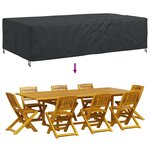vidaXL Housse pour mobilier d'extérieur Noir 315 x 180 x 74 cm 210D