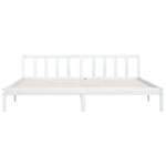 vidaXL Cadre de lit sans matelas blanc bois massif 200x200 cm