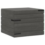 vidaXL Canapé-lit pliable 140 x 67 x 15 cm Gris foncé