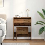 vidaXL Coiffeuse Bois Ancien 60 x 40 x 75 cm Bois d'ingénierie