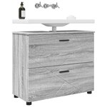 vidaXL Cabinet de salle de bain Gris Sonoma 76 5 x 35 x 64 cm