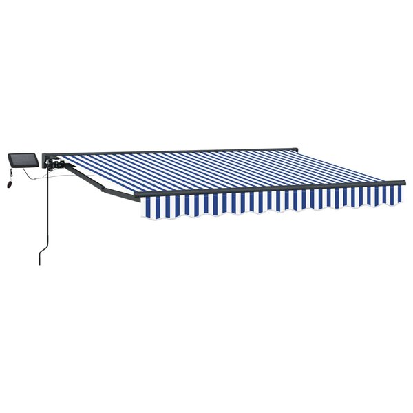vidaXL Cadre de store manuel avec LEDs 3 x 2 5 m
