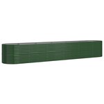 vidaXL Lit surélevé de jardin Acier galvanisé 440x80x68 cm Vert
