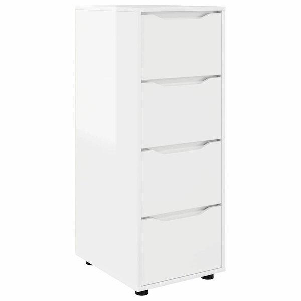 vidaXL Armoire de rangement Blanc brillant 40 x 48 x 105 cm