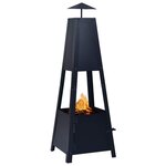 vidaXL Foyer Noir 35x35x99 cm Acier