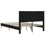 vidaXL Cadre de lit avec tête de lit Noir 140 x 200 cm Tissu