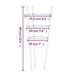 vidaXL Supports pour plantes de jardin 3 anneaux 5Pièces Vert 60 cm Acier