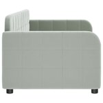 vidaXL Lit de repos sans matelas gris clair 80x200 cm velours