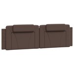 vidaXL Lit Viana avec matelas marron 180x200 cm similicuir
