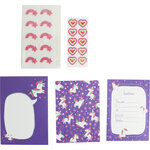 Carte d'invitation enfant Déco Licorne 10 pièces