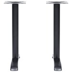 vidaXL Pieds de table de bistro 2 Pièces noir 61x8x72 cm fonte