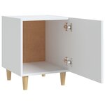 vidaXL Table de chevet Blanc Bois d'ingénierie