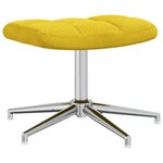 vidaXL Chaise de relaxation avec tabouret Jaune moutarde Velours