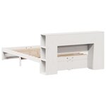 vidaXL Lit bibliothèque sans matelas blanc 140x200 cm bois pin massif