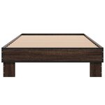 vidaXL Cadre de lit sans matelas chêne marron 75x190 cm