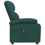 vidaXL Fauteuil inclinable électrique Vert foncé Tissu