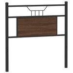 vidaXL Tête de lit de remplacement chêne marron 75 cm bois d'ingénierie et acier
