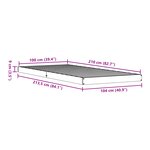 Cadre de lit vidaXL Blanc 100x210 cm en Bois de Pin
