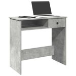 vidaXL Bureau Gris béton 80x40x75 cm Aggloméré